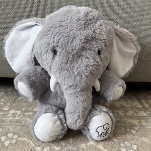 Ivory Ella Elephant Plush Toy - Grey Elephant Stuffed Animal - Polkadot Ears